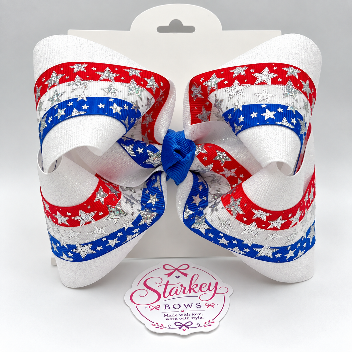 5'' Sparkling Stars Patriotic Boutique Bow