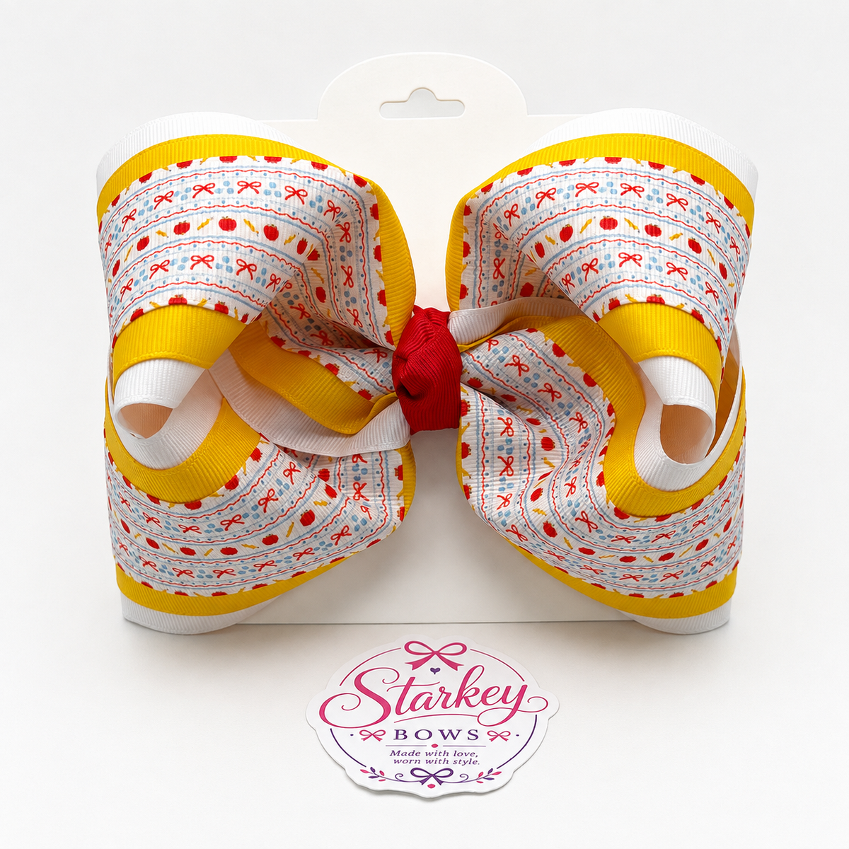 5" Back to School Boutique Hair Bow