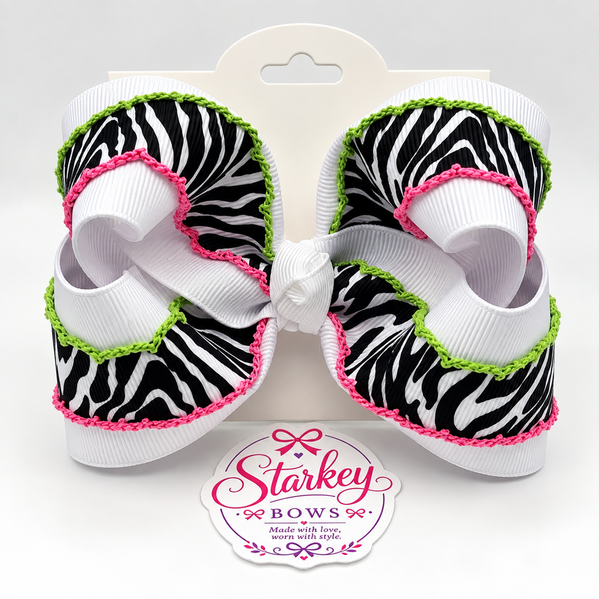 4" Wild & Sassy Zebra Boutique Bow