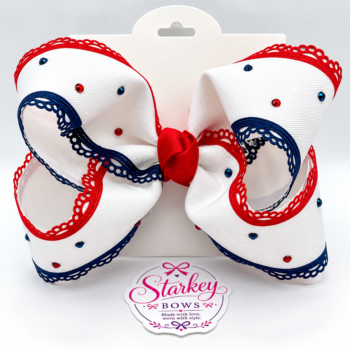 5'' Patriotic Sparkle Boutique Bow