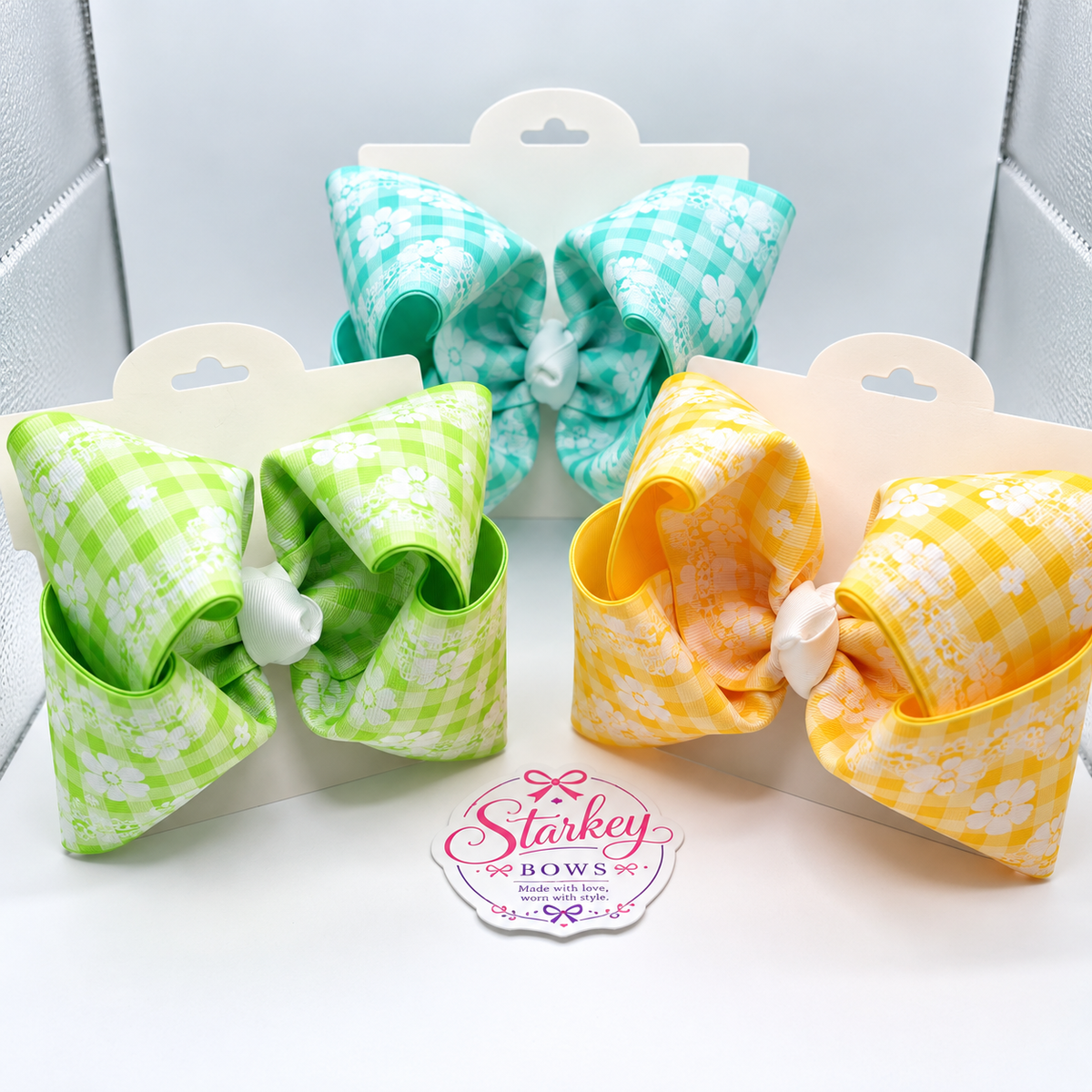 5'' Floral Gingham Bundle (Set of 3)