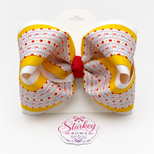 5" Back to School Boutique Hair Bow